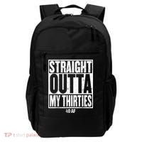 Straight Outta My Thirties 40 AF 40th Birthday Gift Backpack thumb 0