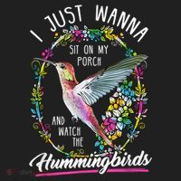 Sit On My Porch And Watch The Hummingbirds Top Comfort Colors T-Shirt thumb 5