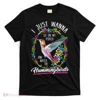 Sit On My Porch And Watch The Hummingbirds Top T-Shirt thumb 0