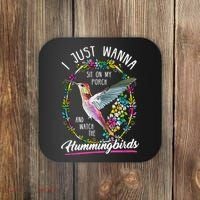 Sit On My Porch And Watch The Hummingbirds Top Coaster thumb 0