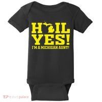 State Of Michigan Hail! Yes Mi Aunt Ann Arbor Gift U M Baby Bodysuit thumb 0