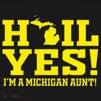 State Of Michigan Hail! Yes Mi Aunt Ann Arbor Gift U M Baby Bodysuit thumb 2