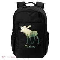 State Of Maine Moose Forest Tree Hunter Wildlife Backpack thumb 0