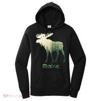 State Of Maine Moose Forest Tree Hunter Wildlife Women's Hoodie thumb 0