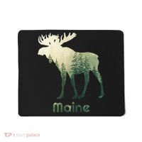 State Of Maine Moose Forest Tree Hunter Wildlife Mousepad thumb 0