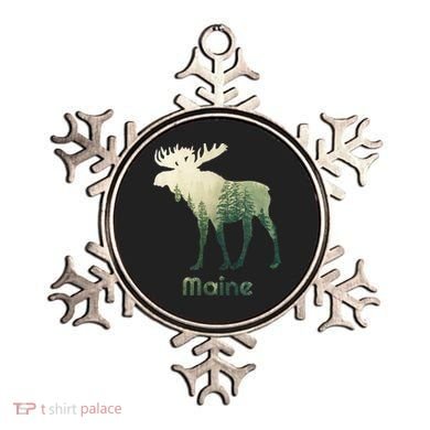 State Of Maine Moose Forest Tree Hunter Wildlife Ornament