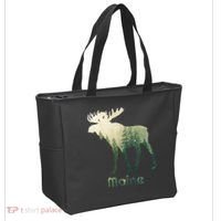 State Of Maine Moose Forest Tree Hunter Wildlife Tote Bag thumb 2