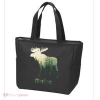 State Of Maine Moose Forest Tree Hunter Wildlife Tote Bag thumb 3