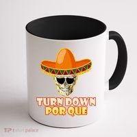 Sombrero Skull Turn Down Por Que Cinco De Mayo Coffee Mug thumb 1