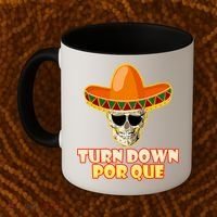 Sombrero Skull Turn Down Por Que Cinco De Mayo Coffee Mug thumb 2