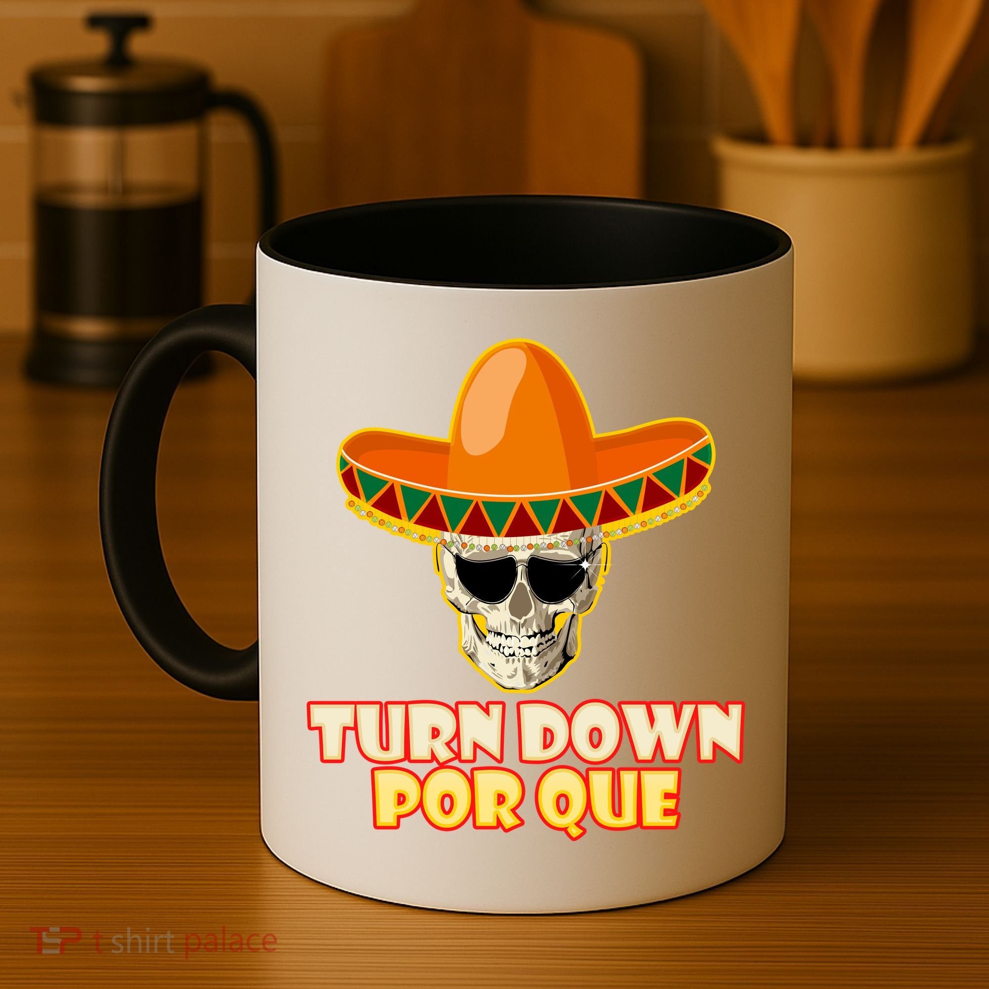 Sombrero Skull Turn Down Por Que Cinco De Mayo Coffee Mug
