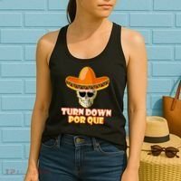 Sombrero Skull Turn Down Por Que Cinco De Mayo Women's Tank Top thumb 2