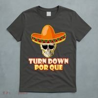 Sombrero Skull Turn Down Por Que Cinco De Mayo T-Shirt thumb 5