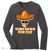 Sombrero Skull Turn Down Por Que Cinco De Mayo Women's Long Sleeve Shirt thumb 0