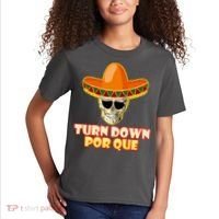 Sombrero Skull Turn Down Por Que Cinco De Mayo Kids T-Shirt thumb 2
