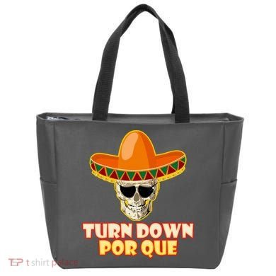 Sombrero Skull Turn Down Por Que Cinco De Mayo Tote Bag