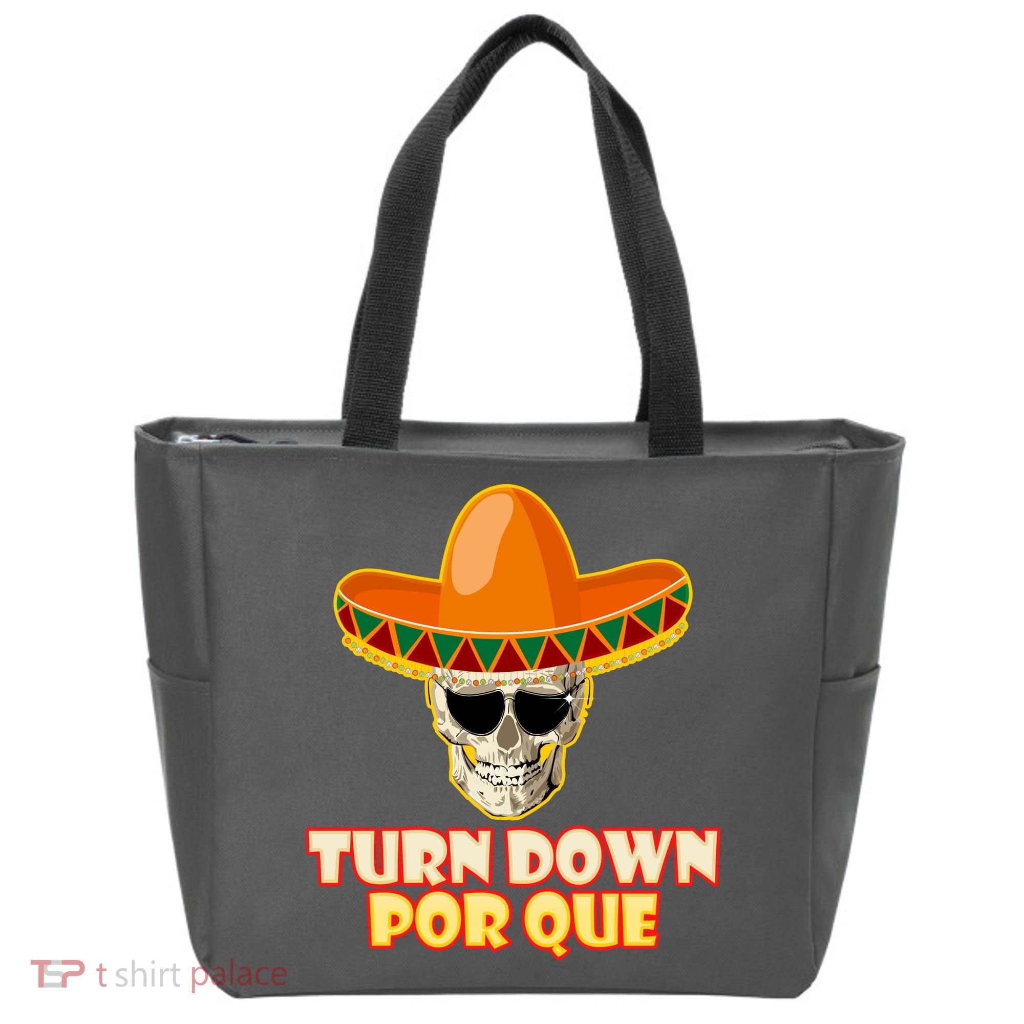 Sombrero Skull Turn Down Por Que Cinco De Mayo Tote Bag