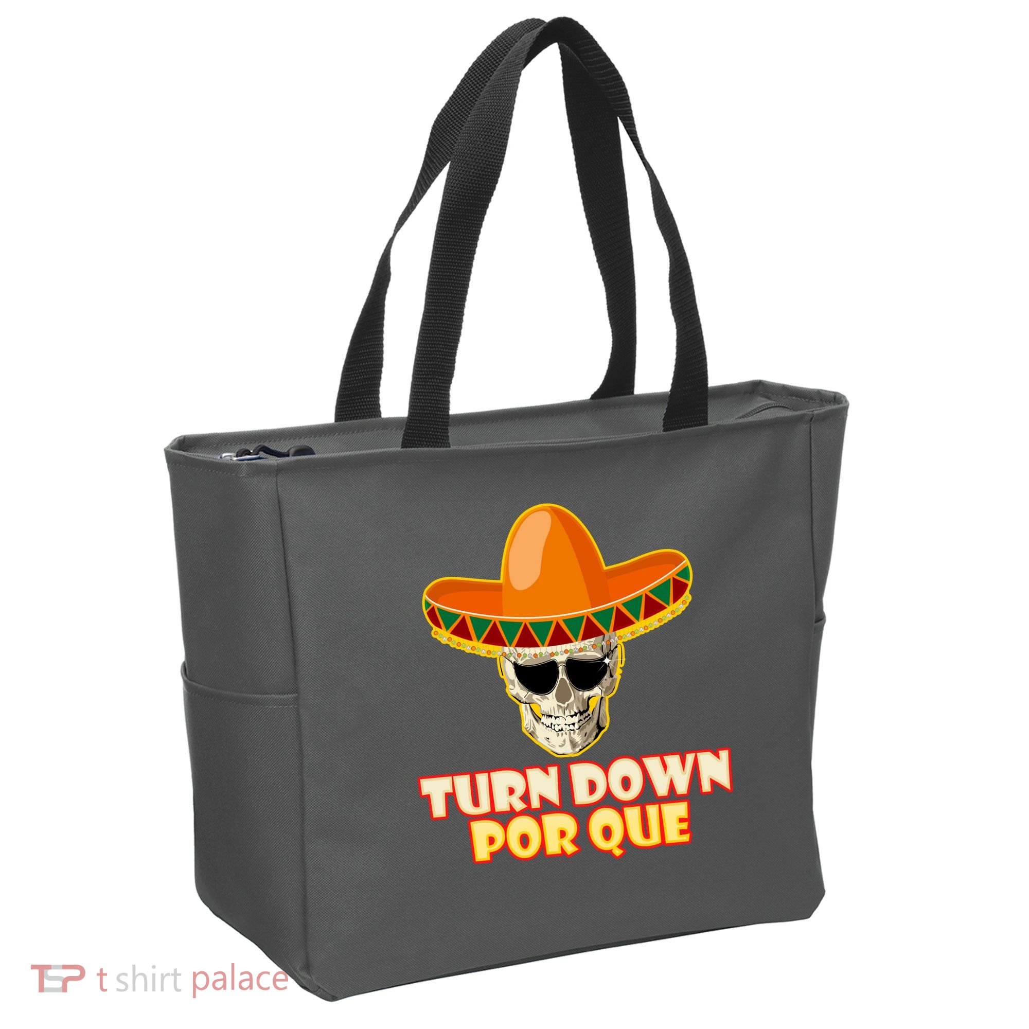 Sombrero Skull Turn Down Por Que Cinco De Mayo Tote Bag