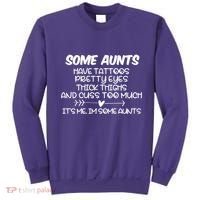 Some Aunts Have Tattoos Pretty Eyes & Cuss Too Much Sweatshirt thumb 0