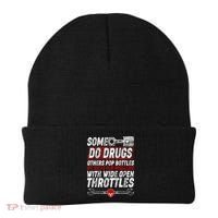 Some Do Drugs We Solve Our Problems With Wide Open Throttles Beanie thumb 0