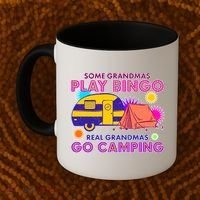 Some Grandmas Play Bingo Real Grandmas Go Camping Coffee Mug thumb 2