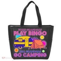 Some Grandmas Play Bingo Real Grandmas Go Camping Tote Bag thumb 0