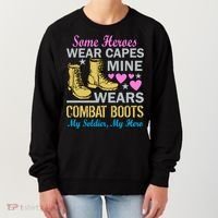 Some Heroes Wear Capes Mine Wears Combat Boots Women's Sweatshirt thumb 0