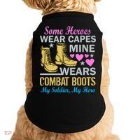 Some Heroes Wear Capes Mine Wears Combat Boots Doggie Tank thumb 0