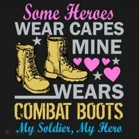 Some Heroes Wear Capes Mine Wears Combat Boots Hoodie thumb 2