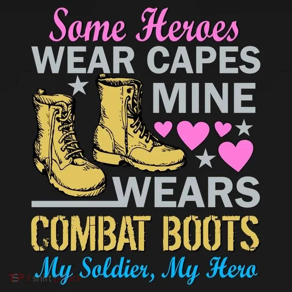 Some Heroes Wear Capes Mine Wears Combat Boots Hoodie
