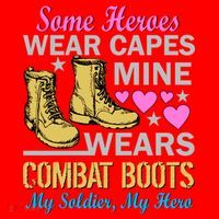 Some Heroes Wear Capes Mine Wears Combat Boots Santa Hat thumb 1