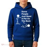 Some People Just Need A Pat On The Back Kids Hoodie thumb 4
