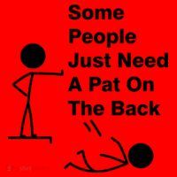 Some People Just Need A Pat On The Back Santa Hat thumb 1