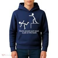 Some People Just Need A Pat The Back Kids Hoodie thumb 4