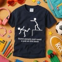 Some People Just Need A Pat The Back Kids T-Shirt thumb 3