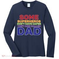Some Superheros Don't Have Capes Dad Women's Long Sleeve Shirt thumb 0