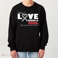Someone I Love Needs A Cure Brain Cancer Awareness Women's Sweatshirt thumb 0