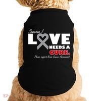 Someone I Love Needs A Cure Brain Cancer Awareness Doggie Tank thumb 0