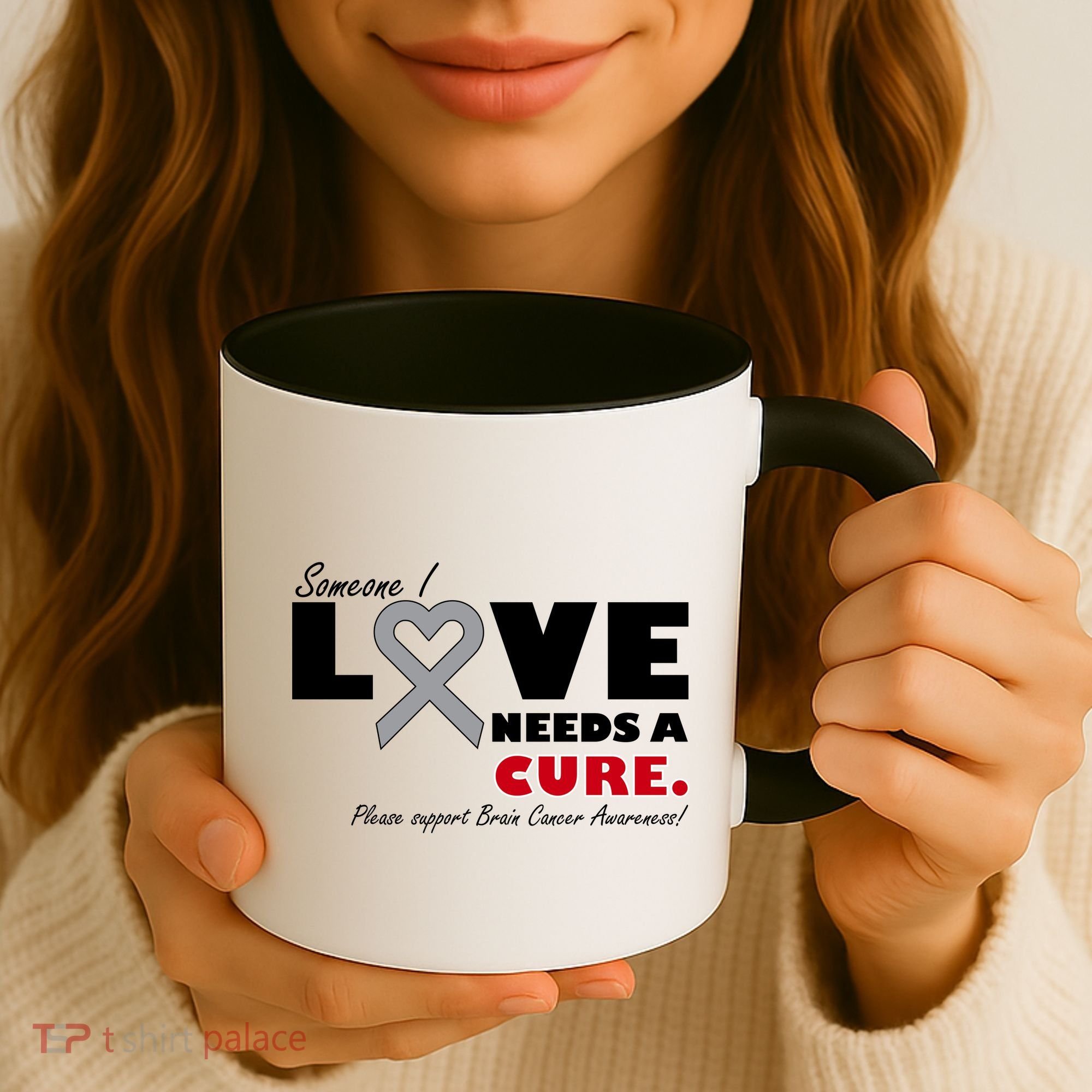 Someone I Love Needs A Cure Brain Cancer Awareness Coffee Mug