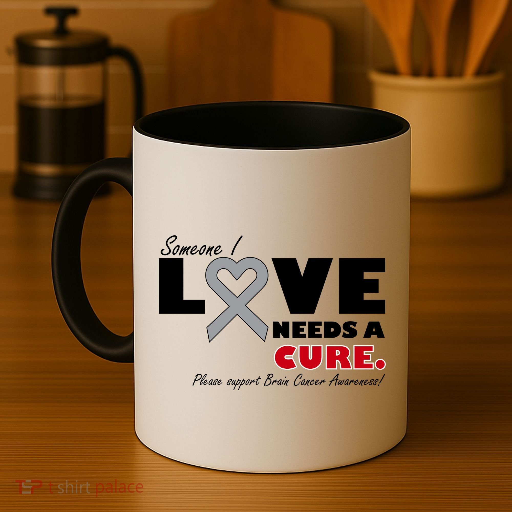 Someone I Love Needs A Cure Brain Cancer Awareness Coffee Mug