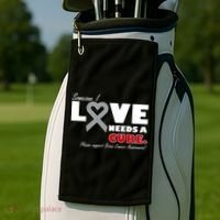 Someone I Love Needs A Cure Brain Cancer Awareness Golf Towel thumb 2