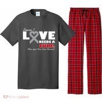 Someone I Love Needs A Cure Brain Cancer Awareness Pajama Set thumb 0