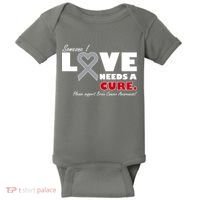 Someone I Love Needs A Cure Brain Cancer Awareness Baby Bodysuit thumb 0
