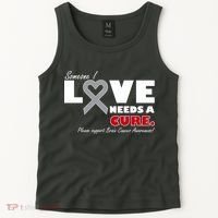 Someone I Love Needs A Cure Brain Cancer Awareness Tank Top thumb 2