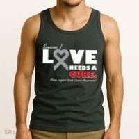 Someone I Love Needs A Cure Brain Cancer Awareness Tank Top thumb 3