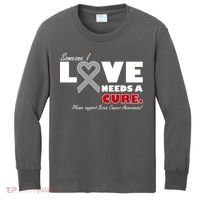 Someone I Love Needs A Cure Brain Cancer Awareness Kids Long Sleeve Shirt thumb 0