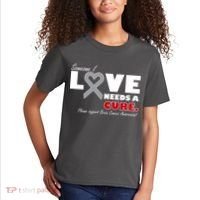 Someone I Love Needs A Cure Brain Cancer Awareness Kids T-Shirt thumb 2