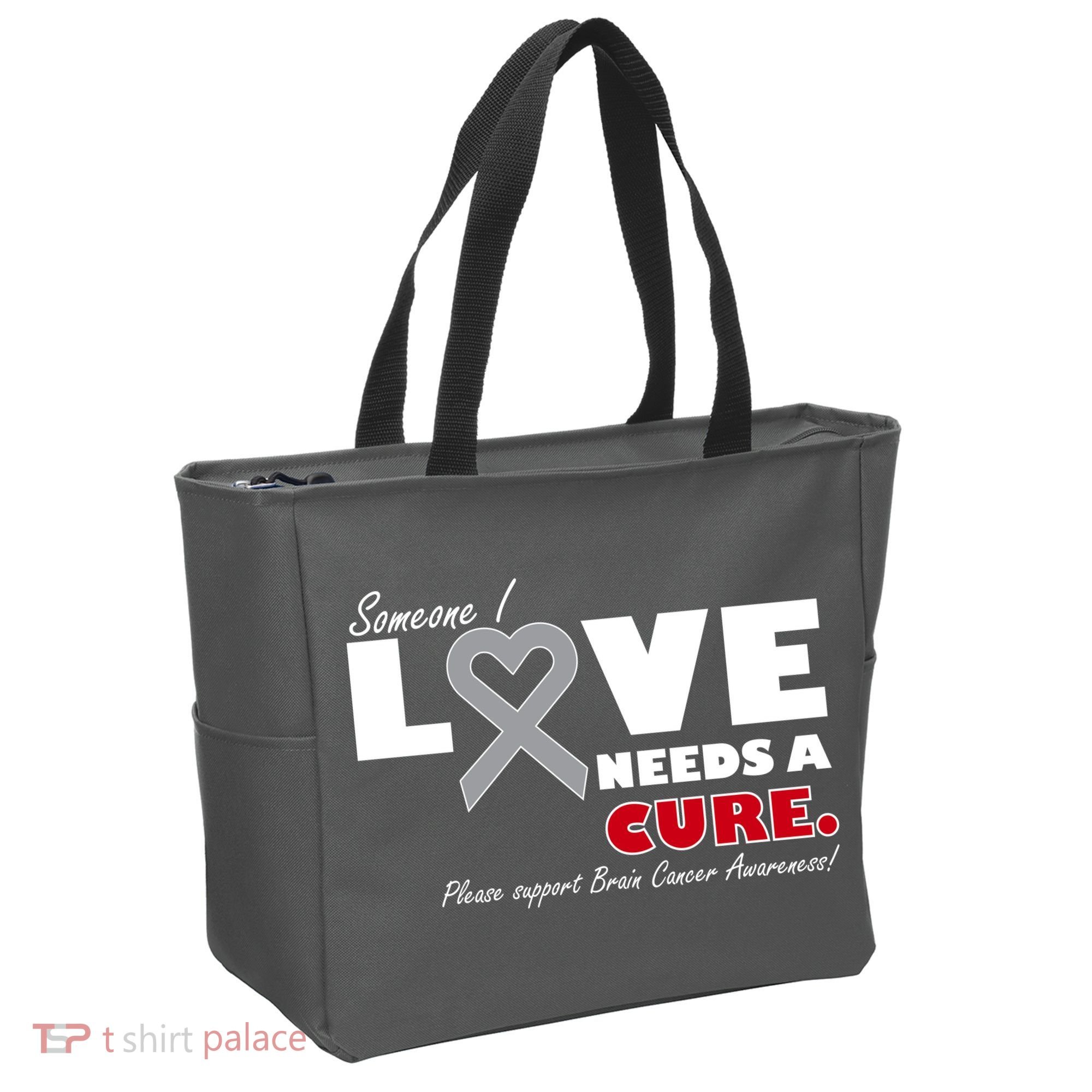 Someone I Love Needs A Cure Brain Cancer Awareness Tote Bag