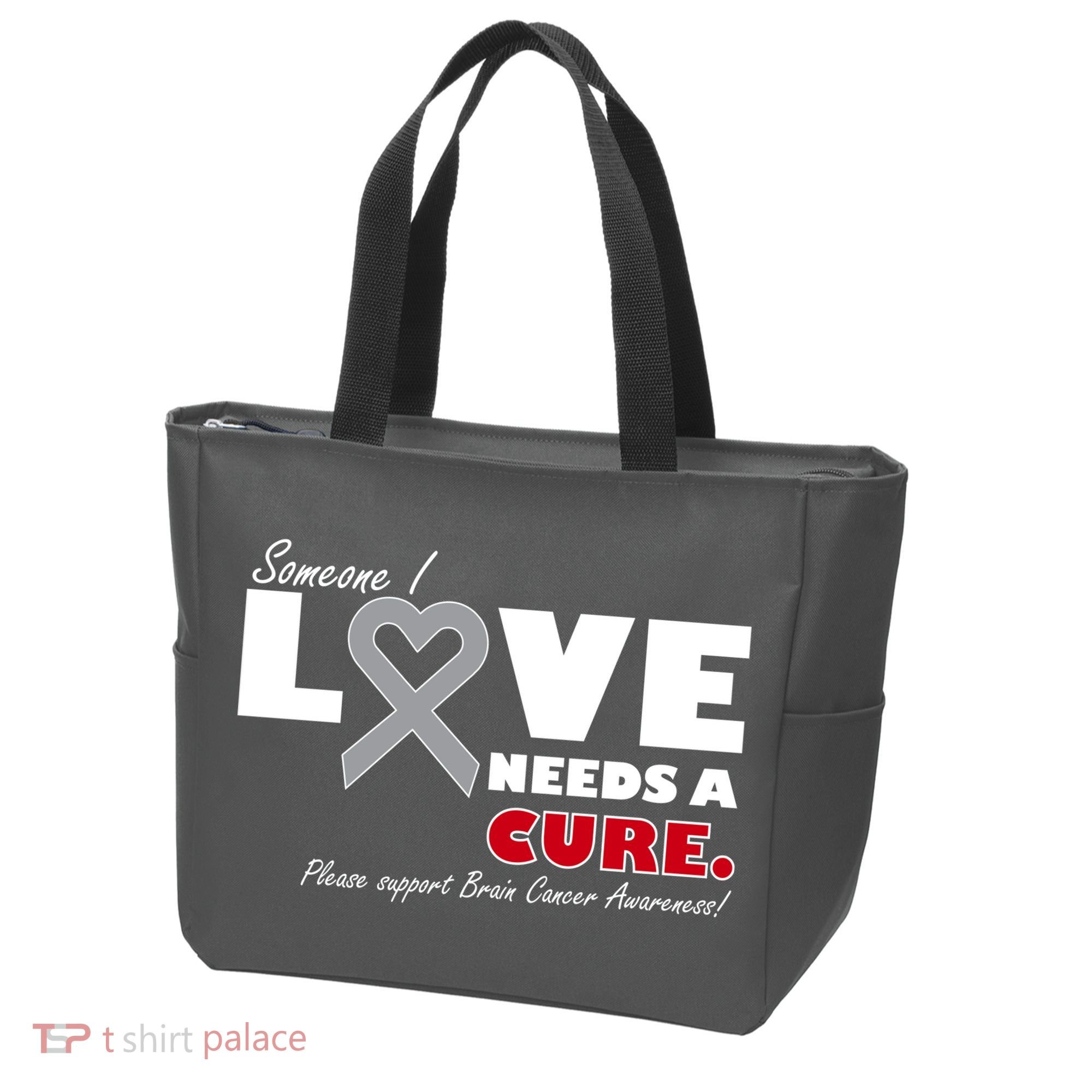 Someone I Love Needs A Cure Brain Cancer Awareness Tote Bag