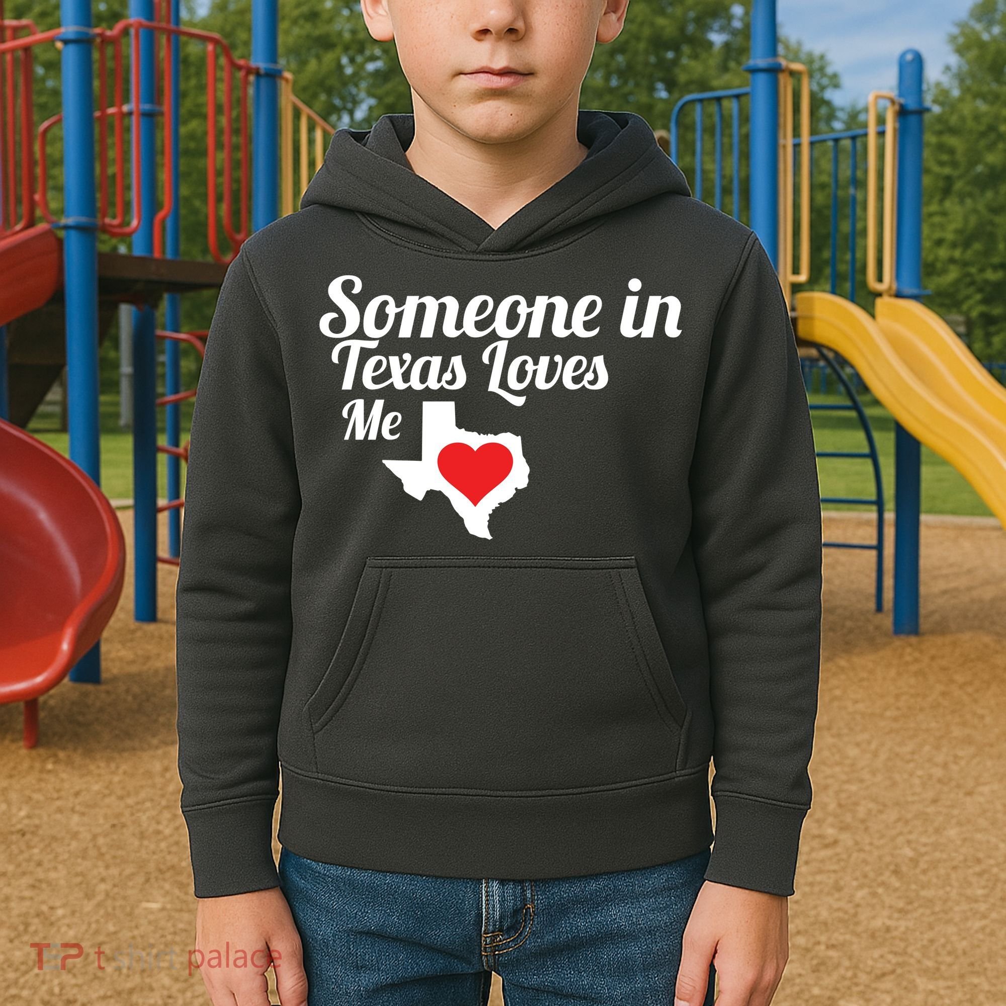 Someone In Texas Loves Me Kids Hoodie